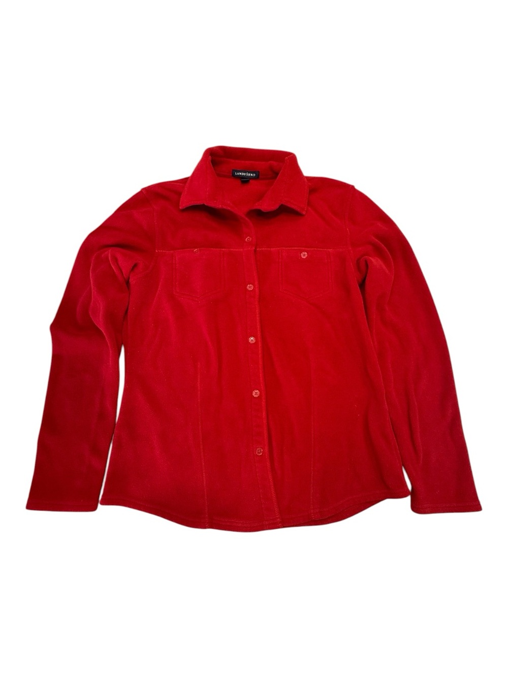 Lands’ End Fleece Shirt Jacket Shacket Size S 6-8